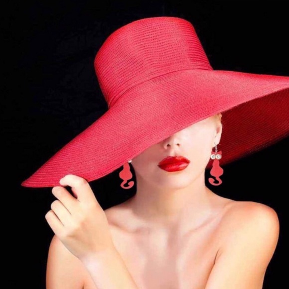 2/$10 RED CAT LEATHER EARRINGS MIX AND MATCH - Picture 2 of 3